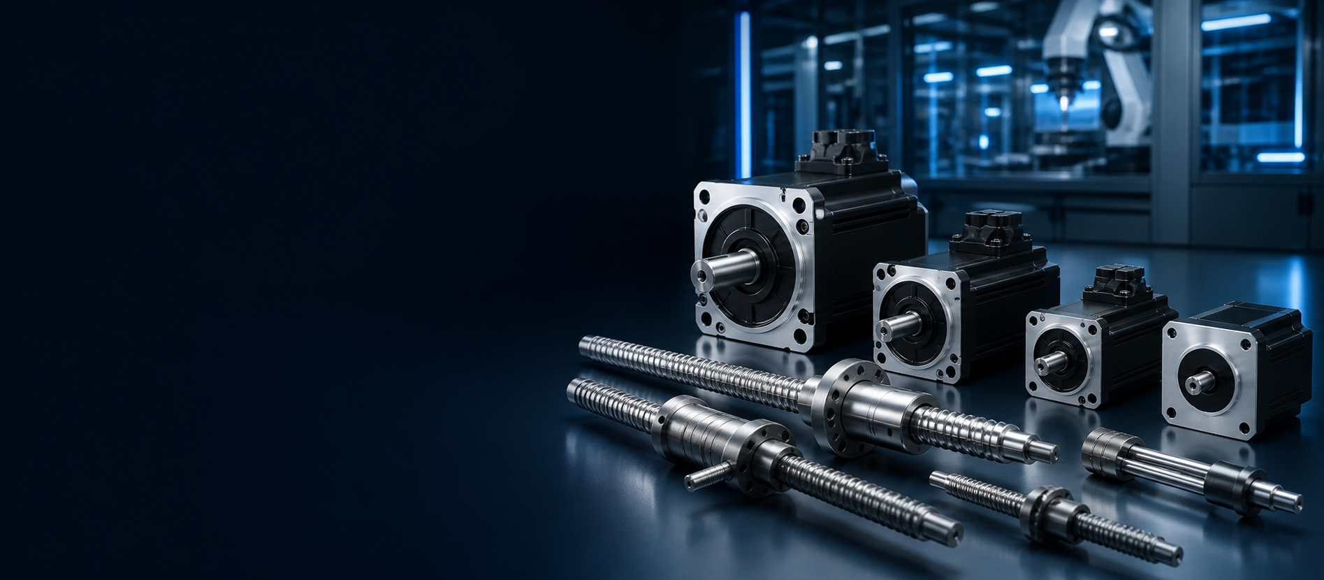 Servo motors and precision ball screws